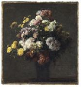 Henri Fantin-Latour Crisantemos en un florero Spain oil painting artist